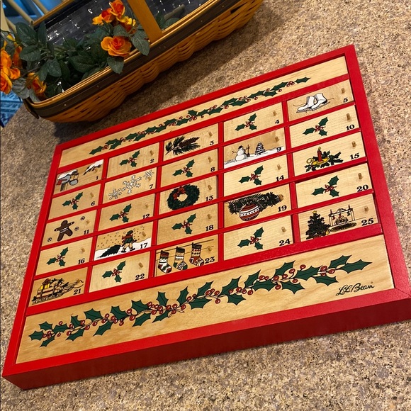 L.L. Bean Other - L.L. Bean Vintage Wooden Advent Christmas Calendar Rare